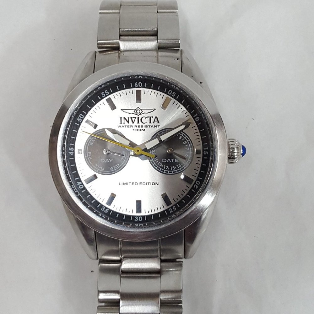 Invicta Speedway Multi-Function Silver Dial Stain… - image 3